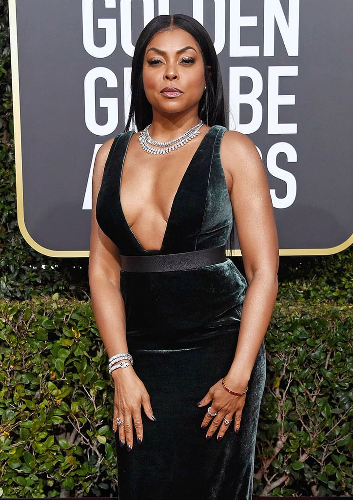 Taraji P. Henson - Jewelry Moments at the Golden Globes 2019