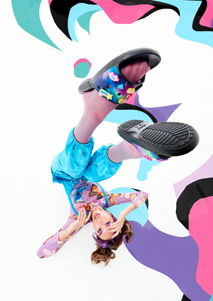 Crocs-inarticle-image-3 - MEGA Classic Crocs Solarized in Black/Multi