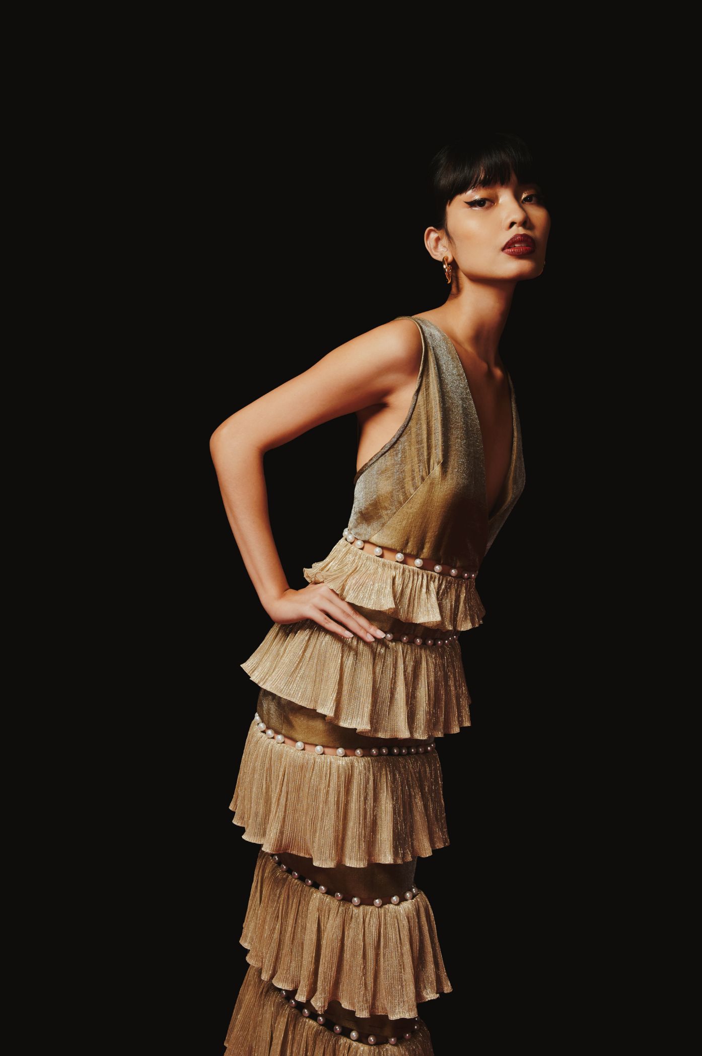 Aretha in Gold & Olive I - MEGA