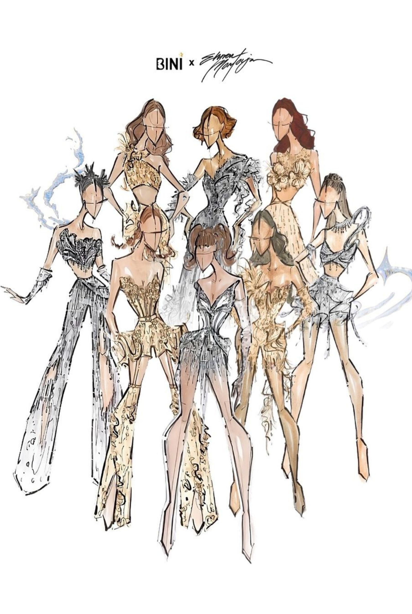 Ehrran Montoya sketch BINI outfits concert