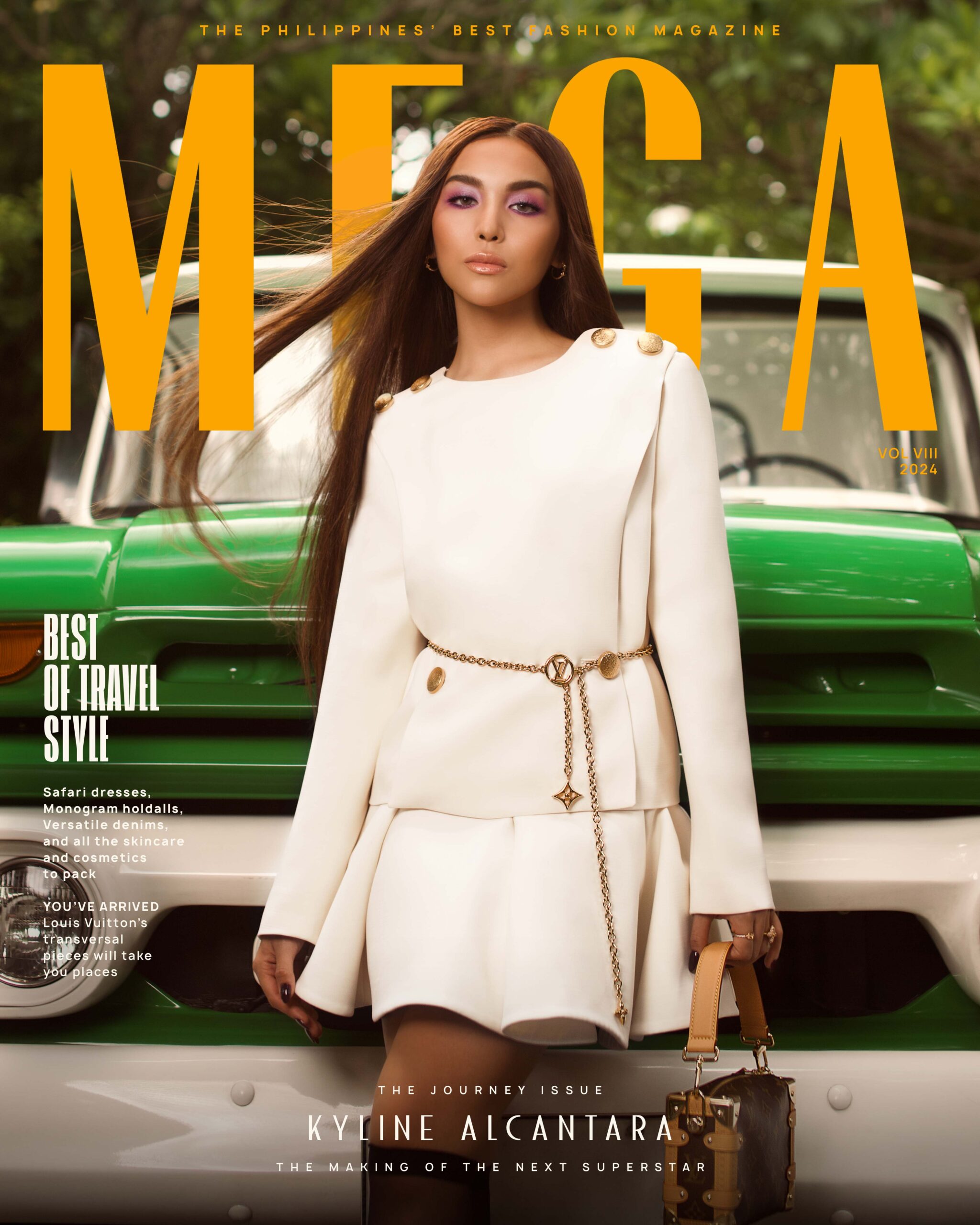 MEGA's August 2024 The Journey Issue featuring Kyline Alcantara wearing a dress from LOUIS VUITTON