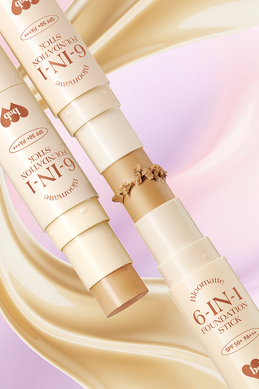 For a joyful clean beauty, use the Bloomatte Foundation Stick model from barenbliss