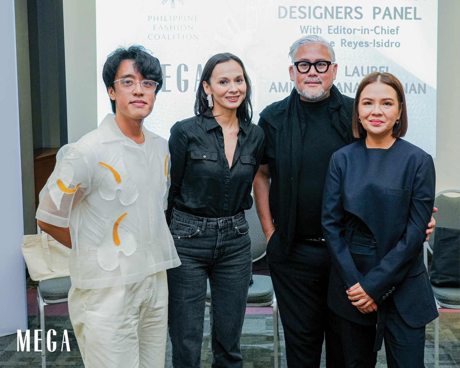 panel Manila fame 2024 mega editor-in-chief peewee Reyes-Isidro, Rajo Laurel, Amina Aranaz, Neil Felipp