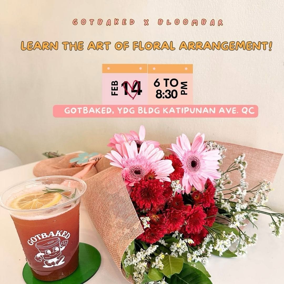 BLOOM BAR - MEGA Embrace Valentine's Day with a flower-arranging workshop with delicious coffee on the side at Got Baked.