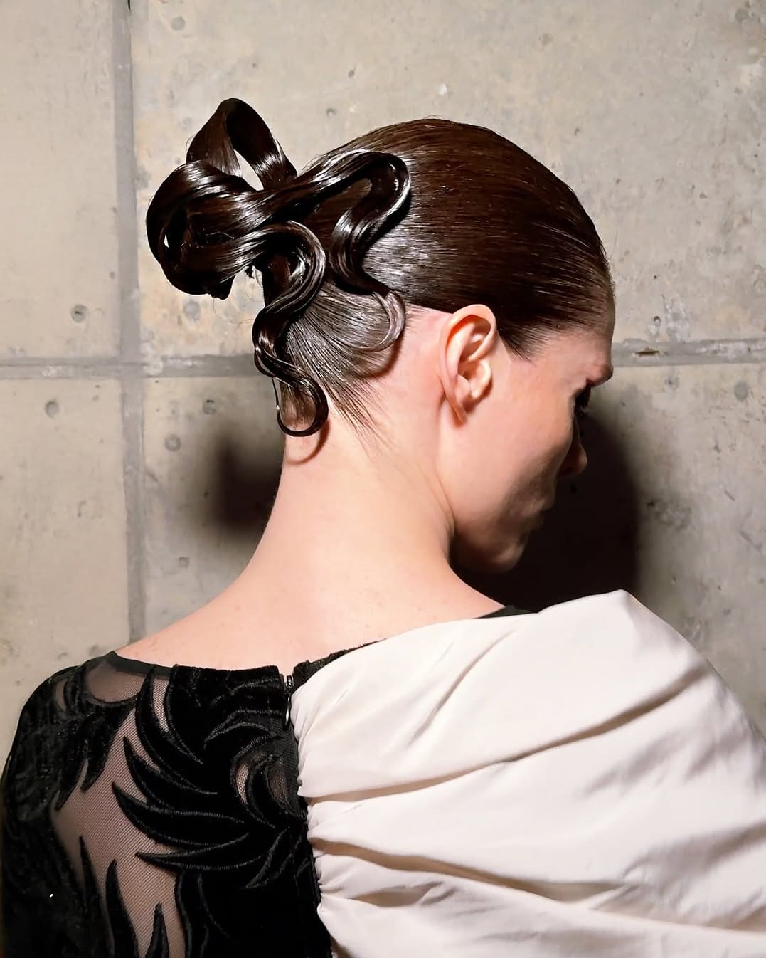 Hair by Lacy Redway for Christian Siriano F/W25