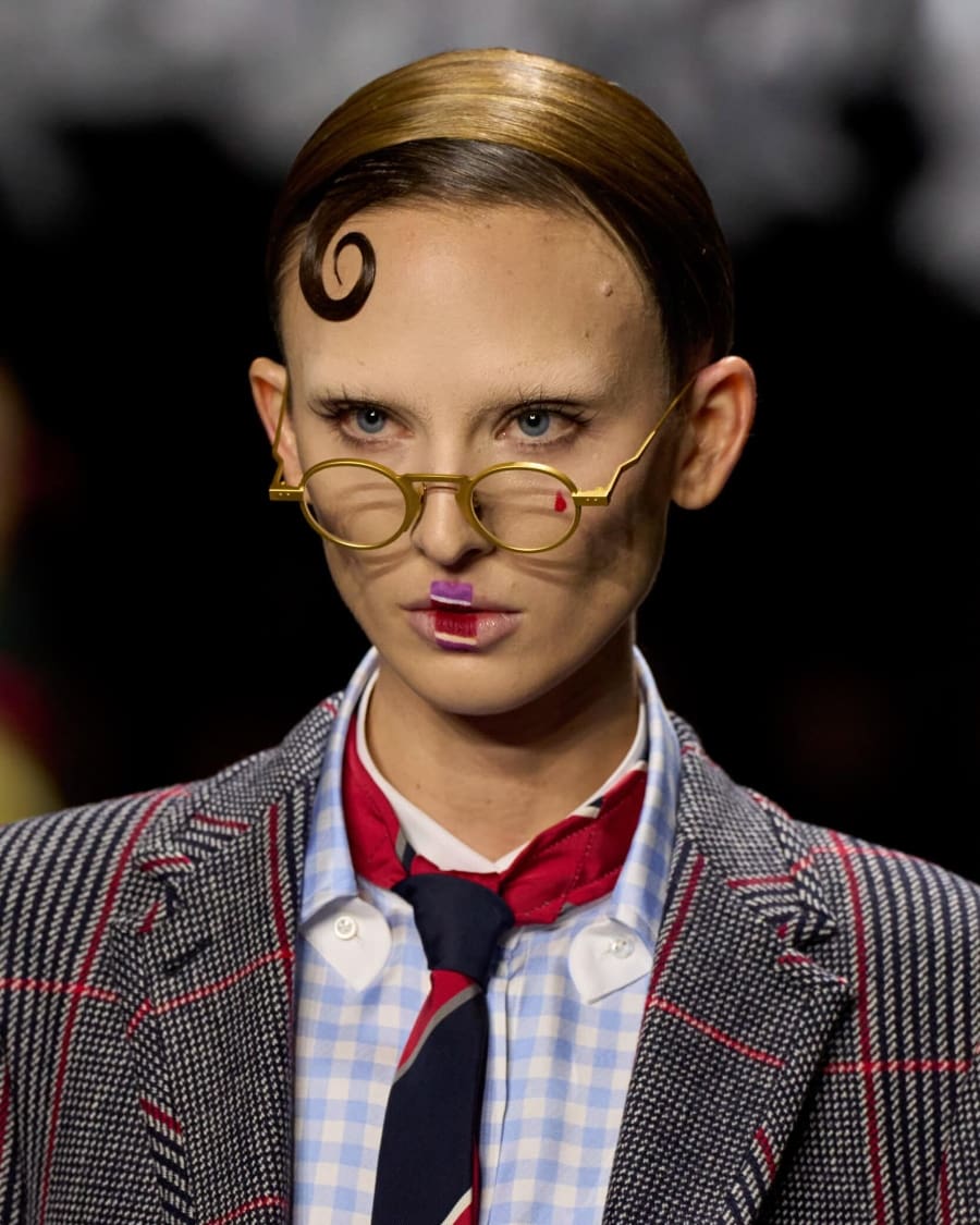 Makeup by James Pecis for Thom Browne FW25