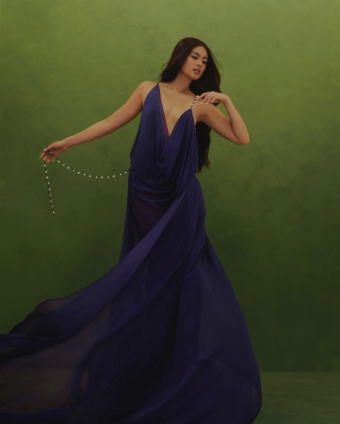 Babaylan by Martin bautista. Photographed by Charisma Lico-Santos. Creative direction by Pam Quinones. Makeup by Jason Delos Reyes. Hair by Aries Manal. Styling by Qurator Studio, Leanne Ledesma, Steven Coralde, and Claire Fernando. Set by AdSet. Produced by Sean Gabriel.